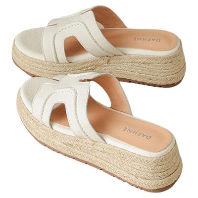 达芙妮厚底拖鞋女款爆款坡跟凉鞋