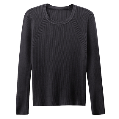 大码打底衫女圆领内搭毛衣针织衫