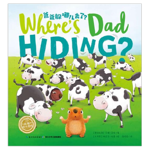 【点读版】爸爸躲哪儿去了 中英双语平装海豚绘本花园幼儿英语早教有声读物儿童英文启蒙图画故事书幼儿园宝宝阅读简装批发0-6岁