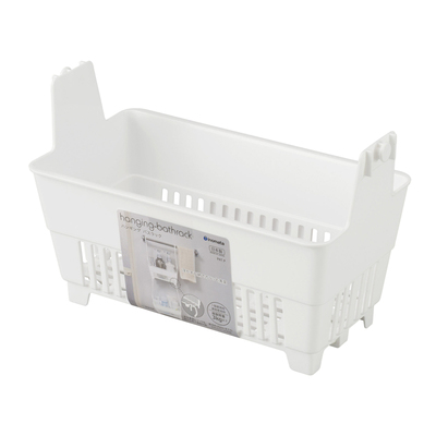 日本进口INOMATA创意免打孔挂式浴室整理收纳篮塑料卫生间置物篮