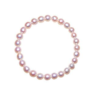 天然淡水akoya珍珠手链 毕业款冷光小灯泡白透粉镜面不规则手串