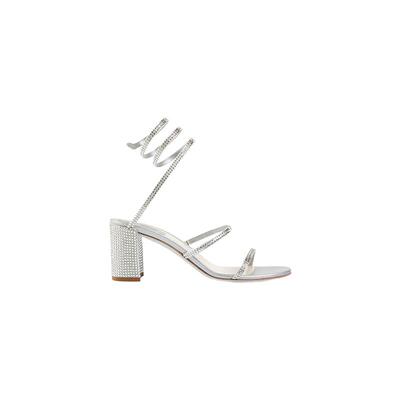 【礼物】RENE CAOVILLA CLEO系列水钻女士马蹄跟凉鞋