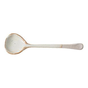 陶瓷勺子吉田成器日式粗陶家用汤勺手工咖啡杯粗陶勺子复古餐具