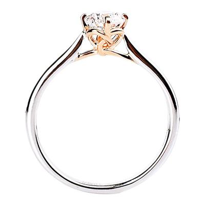 同心结IGI培育钻石戒指18K玫瑰金