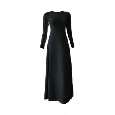 新款长款连衣裙莫代尔纯色