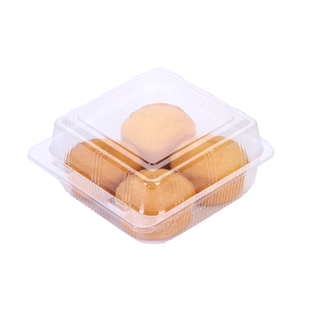 烘焙包装J309透明塑料西点班戟汉堡蛋糕方形一次性打包吸塑面包盒