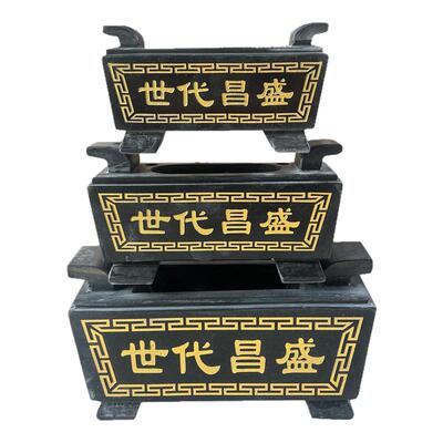 天然石香炉户外室内长方形香炉