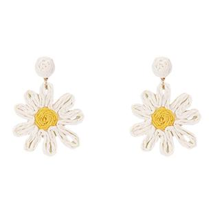 【蜜桃茶】度假岛屿 手工太阳花耳环海边个性夸张大花朵耳坠耳饰