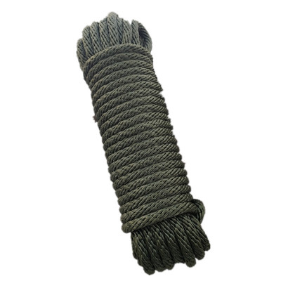 军绿色涤纶全编绳耐磨耐晒