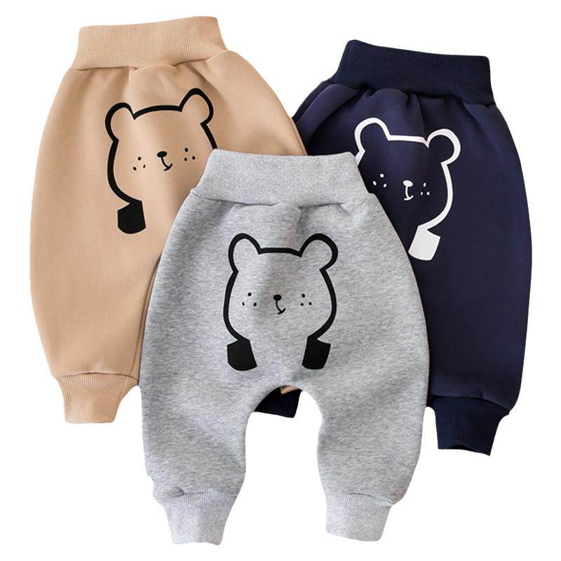 婧麒婴儿大屁屁裤子宝宝男女秋冬季奥利绒卡通长裤宽松裤高腰pp裤