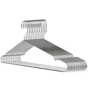 304不锈钢衣架挂衣架加粗加厚晒衣服挂钩撑成人儿童宿舍防滑室内