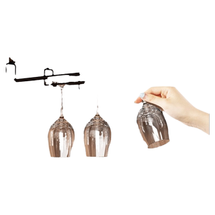 通用免打孔红酒杯架倒挂酒柜高脚杯收纳架子家用悬挂轻奢高档摆件