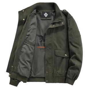 JEEP吉普工装外套男春秋款纯棉工作服秋冬夹克衫宽松大码休闲茄克