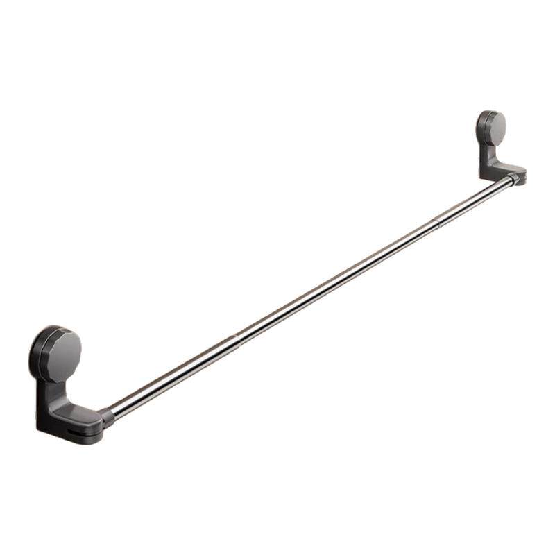 吸盘毛巾架卫生间免打孔浴室伸缩毛巾杆置物架洗手间浴巾收纳挂架