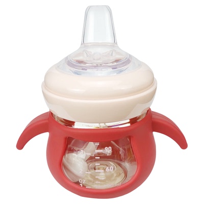 宝宝迷你鸭嘴杯120ml塑料PPSU耐摔手柄宽口径婴儿喝水喂奶小奶瓶