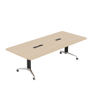 可移动折叠会议桌长条桌培训桌伸缩拼接办公桌子带轮子超大可拆卸