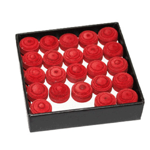 正品O'min奥秘红 10mm-11mm英式斯诺克台球杆皮头 枪头 红色杆头