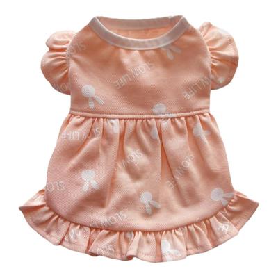 宠物狗泰迪飞边袖公主生日夏季小型中型犬可爱娃娃连衣裙纸样定制