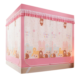 A类小房子床上帐篷3开门儿童蒙古包城堡遮光全底防摔蚊帐分床神器