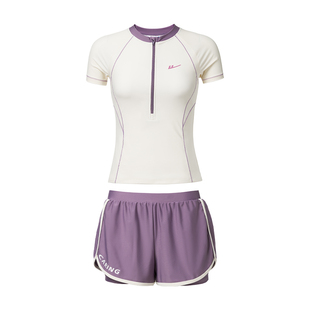 回力游泳衣女2026新款泡温泉绝美分体泳衣遮肉显瘦速干游泳馆泳装