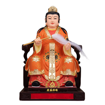 树脂彩绘胡秀英神像客厅堂口摆件