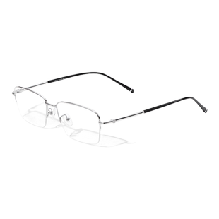 prsr帕莎半框眼镜男超轻纯钛斯文败类金丝眼睛框可配近视萨沙镜架
