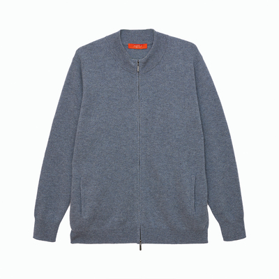 GTS天山羊绒小立领拉链开衫