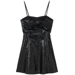 REVAN芮范设计师款华丽风珠片吊带连衣裙RN91101145