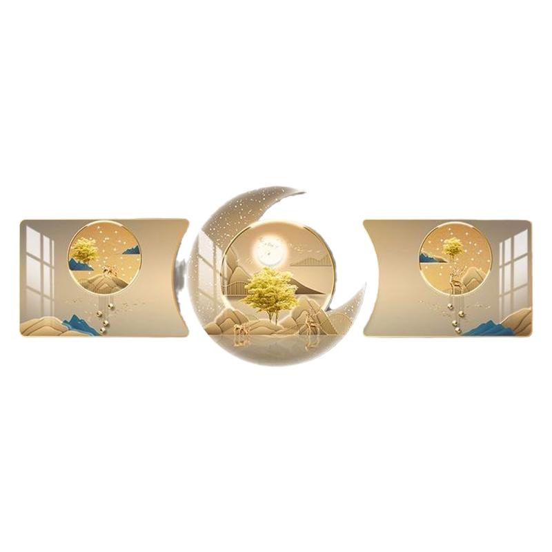 包安装客厅装饰画新款三联画大气寓意现代挂画简约沙发背景墙壁画