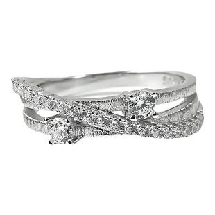 漫游星际冷淡风新款ins女戒S925银轻奢戒指排钻戒指叠戴气质小众