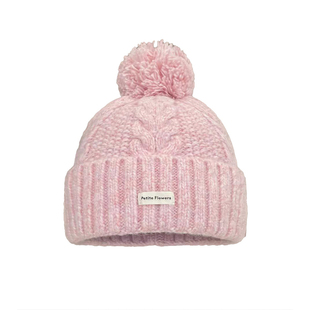 韩系ins毛球甜美麻花针织帽女秋冬季新款加厚保暖防寒护耳包头帽