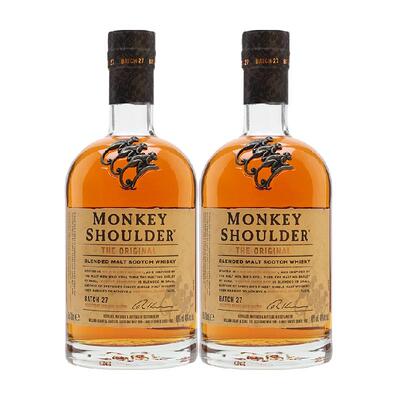 三只猴子苏格兰威士忌700ml×2瓶