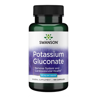 Swanson斯旺森美国葡萄糖酸钾胶囊补充电解质缓解水肿关节不适