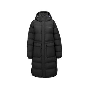 斯凯奇运动羽绒服冬季防风防泼水保暖柔软舒适长款连帽抽绳