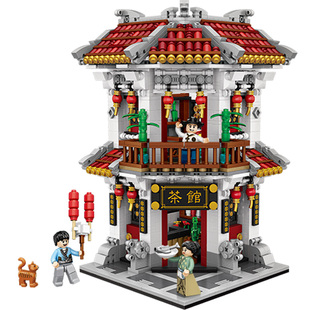 俐智loz小颗粒积木大套中华街景迷你益智拼装玩具女孩成年人拼图