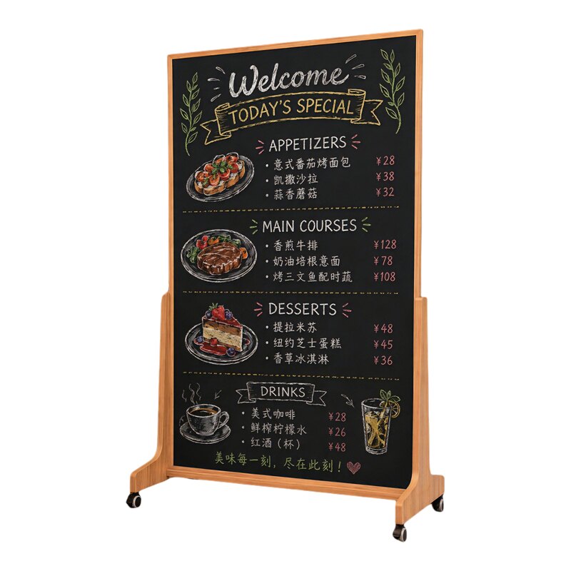 齐富移动黑板支架式背景板屏风