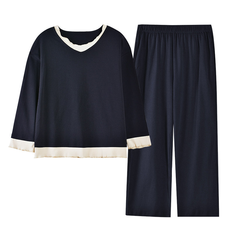 康汝雅春秋季纯棉可外穿女家居服