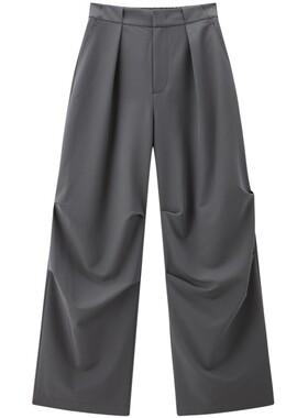 太平鸟26夏新款大廓形宽松伞兵裤