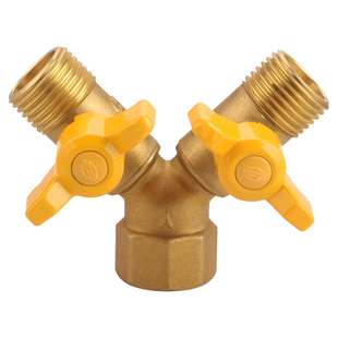 铜加厚燃气阀门三通煤气阀天然气球阀液化气开关热水器内外丝4分