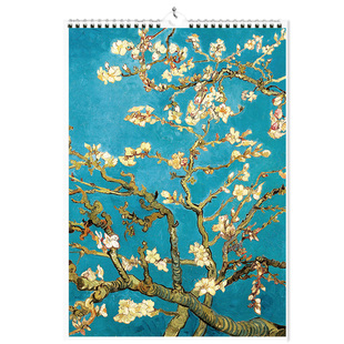 2026日历梵高杏花名画挂历定制年历居家挂墙月历油画新款竖款台历