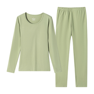 女士秋衣秋裤套装2025年新款纯棉保暖内衣薄款打底棉毛衫衬衣衬裤