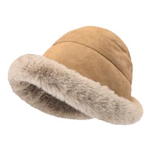 秋冬加厚毛绒保暖渔夫帽女防寒防风护耳盆帽北方冬天卷边蒙古帽子