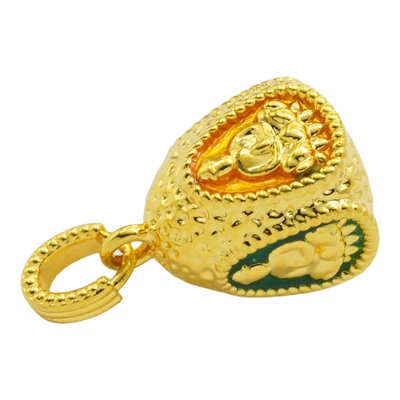 正品18k金四面佛吊坠轻奢高级感