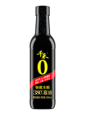 千禾御藏本酿380天500ml/瓶头道原香特级酱油生抽酿造瓶装零添加