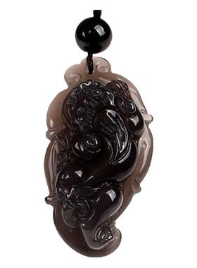 彩虹眼貔貅吊坠水晶挂件项链招财