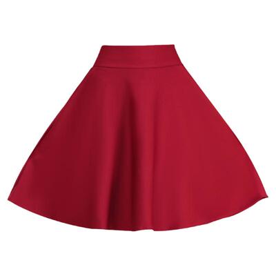 半身裙蓬蓬裙高腰伞裙黑色大摆裙