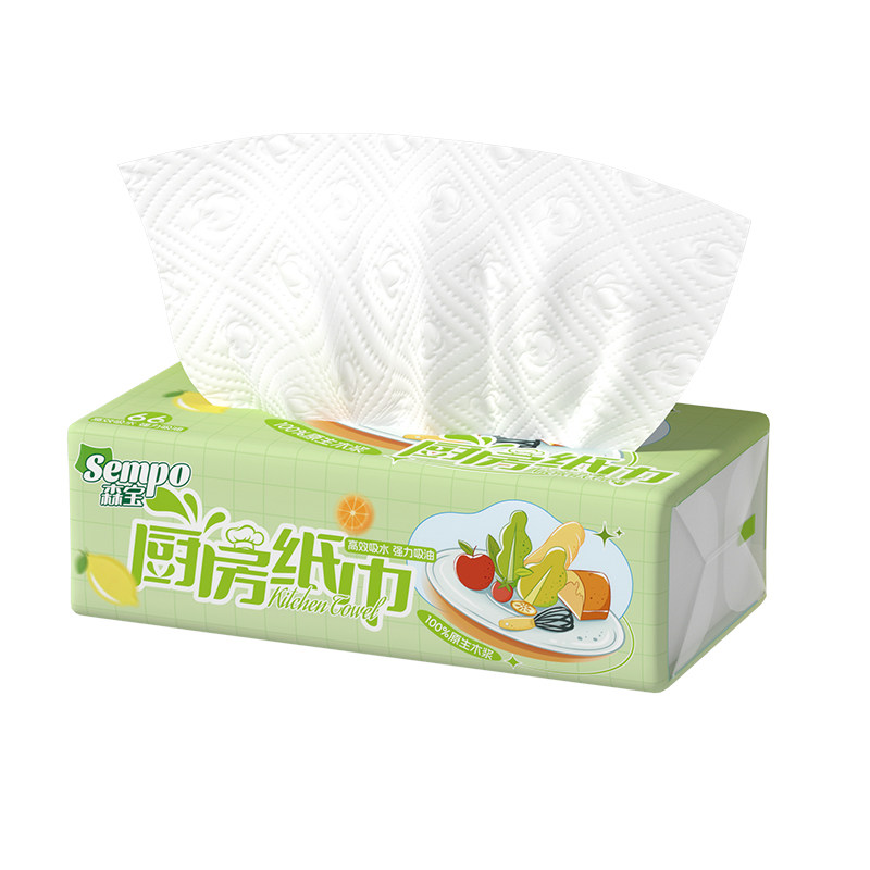 森宝厨房纸巾原生木浆吸油吸水