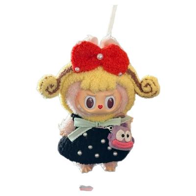拉布布马卡龙17cm第三代服饰荔枝莓莓衣服labubu一代挂件娃衣套装