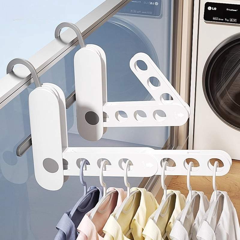旅行衣架折叠便携式多功能出差晾晒7孔挂衣架旅游酒店晾衣服神器