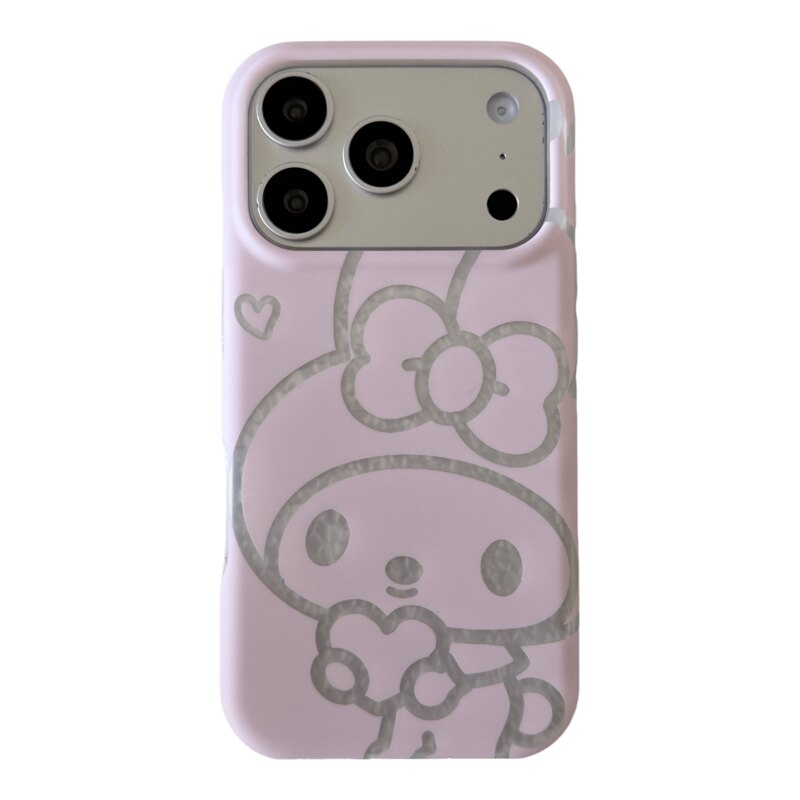 粉色贝壳纹小兔子iPhone手机壳